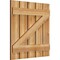 Ekena Millwork Spaced Board-n-Batten Shutters w/Z-Bar, Rough Sawn Western Red Cedar, 28 7/8W x 29H, PR RBS06Z29X029RWR - alternate 2